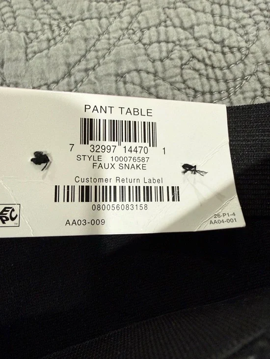 INC International Concepts Black Snake-Print Leggings - Picture 3 of 7